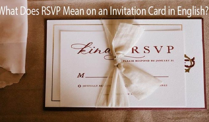 What does RSVP mean on an invitation card in English?