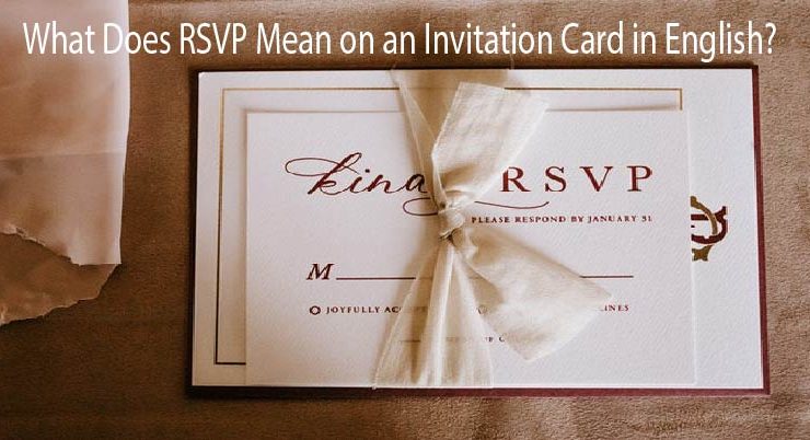 What does RSVP mean on an invitation card in English?