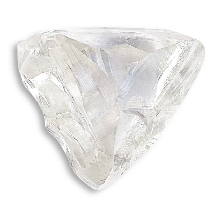 Raw diamond triangular shape