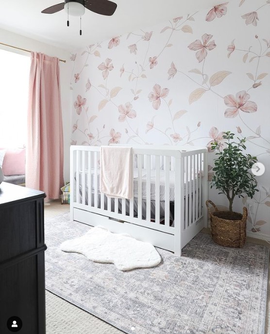 Floral Wallpaper Nursery  A Vintage Inspired Nursery  The Pink Dream