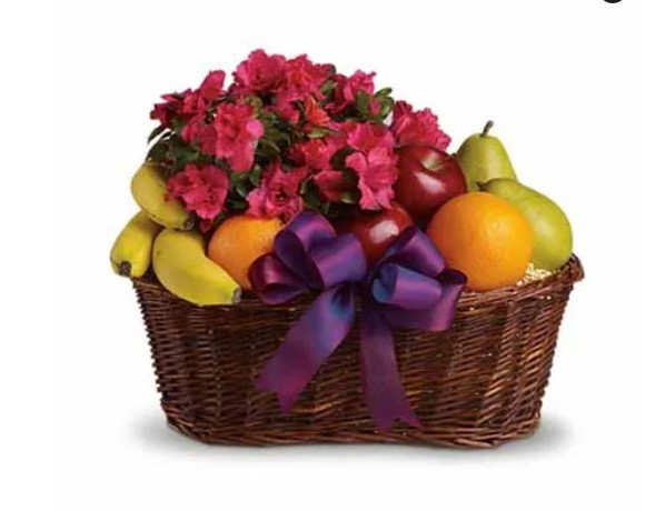 Blooms and Fruit Gift Basket