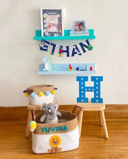 Bright and Colorful Nursery Shelf Bright and Colorful Nursery Shelf