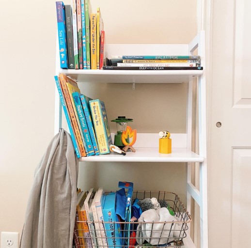 Ladder Style Nursery Shelving Unit Ladder Style Nursery Shelving Unit