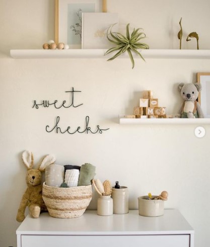 Sleek and Simple Nursery Shelf Sleek and Simple Nursery Shelf