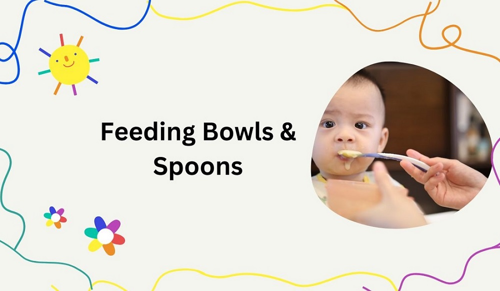 Feeding bowls and spoons Feeding bowls and spoons