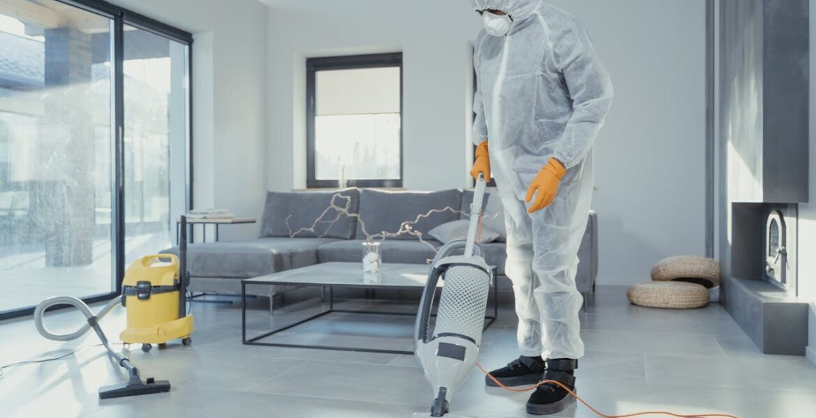 Professional Deep Cleaning in Progress for Sparkling Floors and a Fresher Home