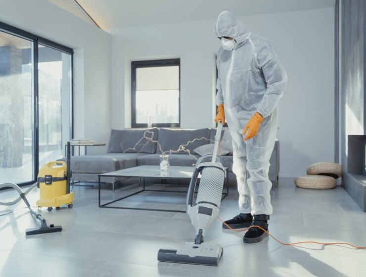Professional Deep Cleaning in Progress for Sparkling Floors and a Fresher Home