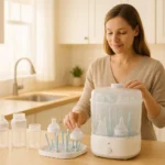 Sterilizing baby bottles & feeding gear safely at home
