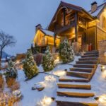 Exterior Accent Lighting on a Two-Story Home